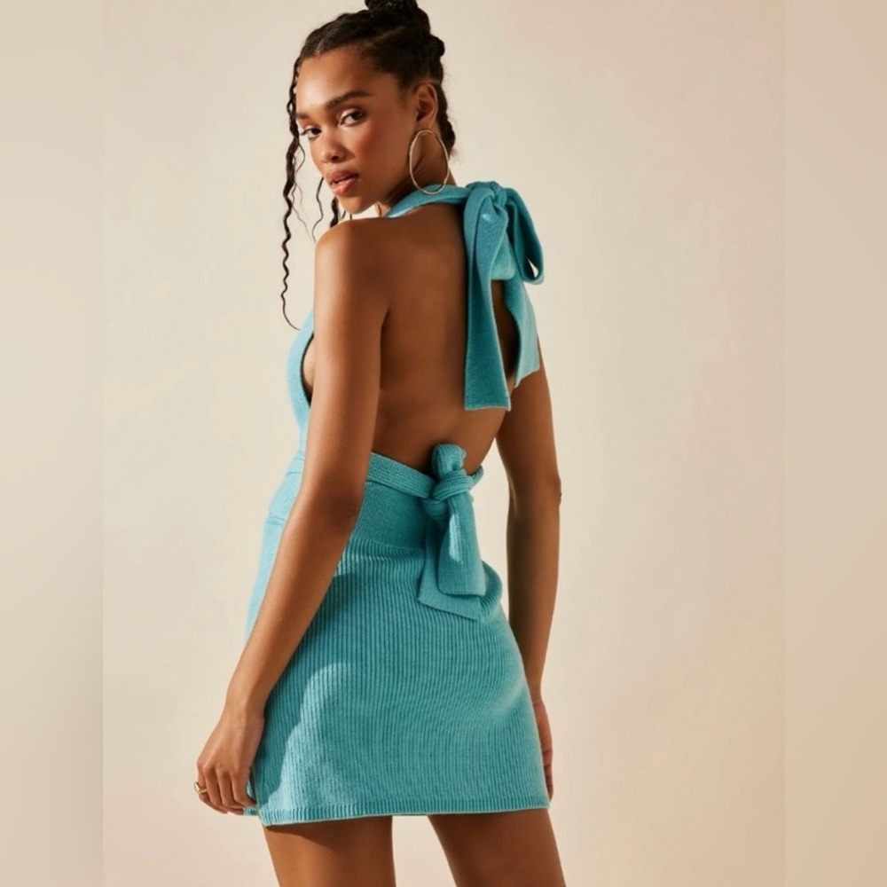 NWT Free People Blue Halter Dress